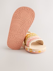 Neutral Ric Rac Elastic Back Sliders - Image 8 of 8