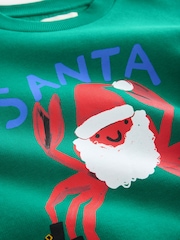 Eleanor Bowmer Green Christmas Santa Claws Oversized Sweatshirt - Image 14 of 14