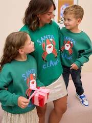 Eleanor Bowmer Green Christmas Santa Claws Oversized Sweatshirt - Image 4 of 14