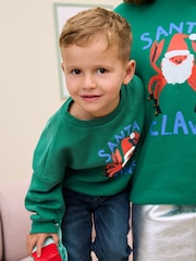 Eleanor Bowmer Green Christmas Santa Claws Oversized Sweatshirt - Image 7 of 14