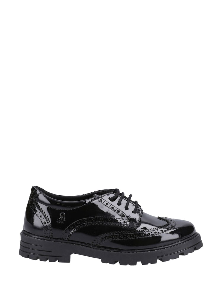 Hush Puppies Black Patent Maxine Senior School Shoes - Image 1 of 4