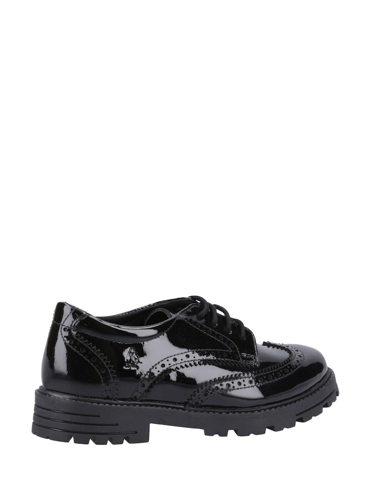 Hush Puppies Black Patent Maxine Senior School Shoes - Image 2 of 4