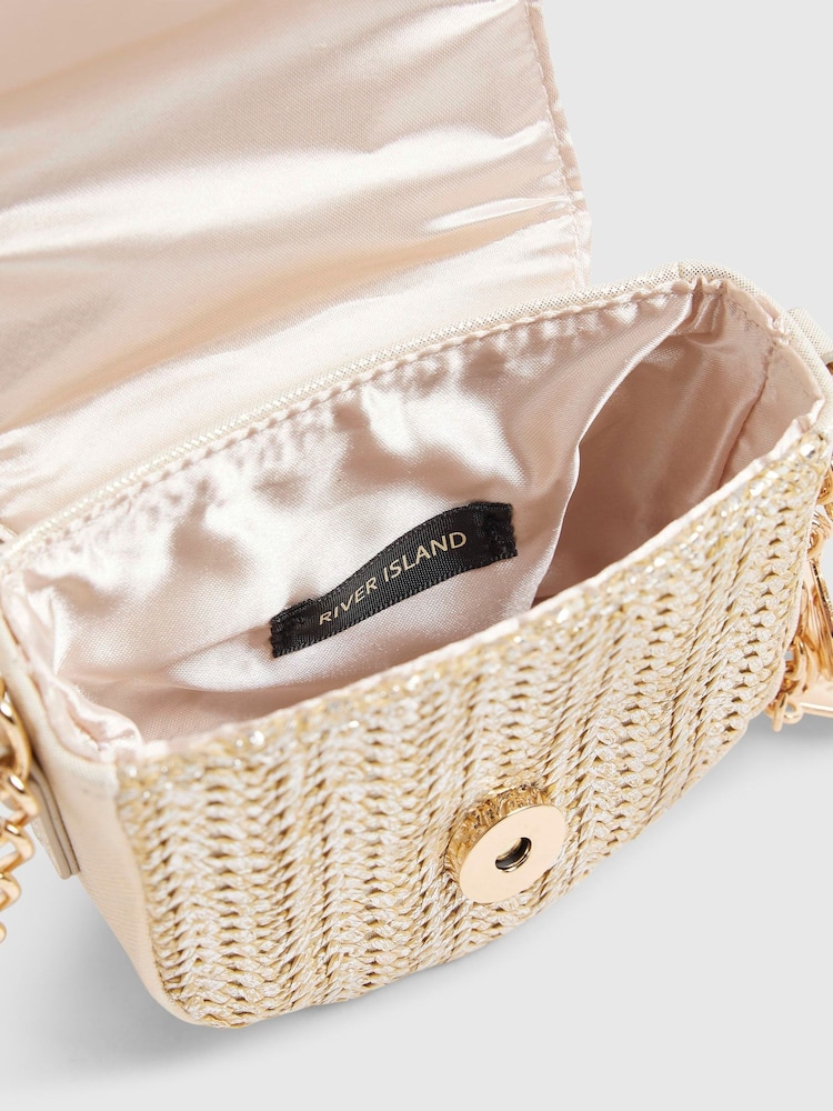 River Island Brown Raffia Mini Bag - Image 5 of 5
