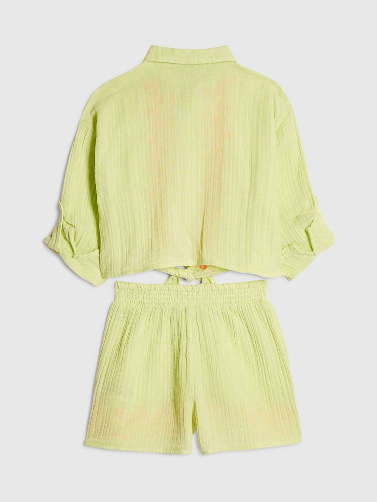 River Island Embroidered Shirt & Shorts Set - 4의 이미지 2