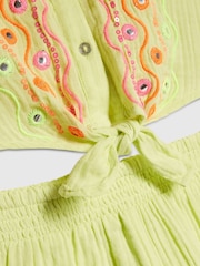 River Island Embroidered Shirt & Shorts Set - 4의 이미지 3