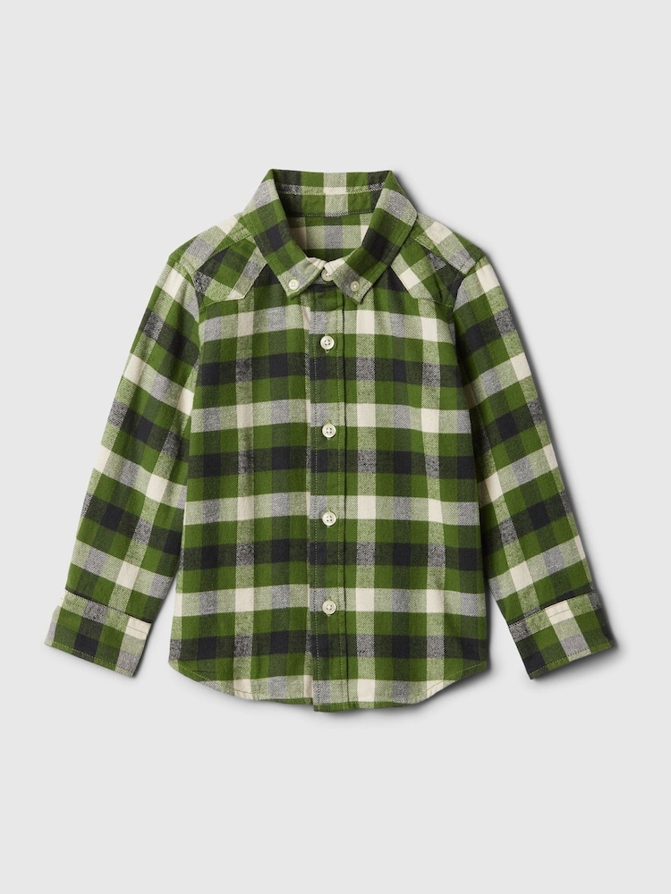 Gap Green Organic Cotton Flannel Shirt (6mths-5yrs) - Image 1 of 3