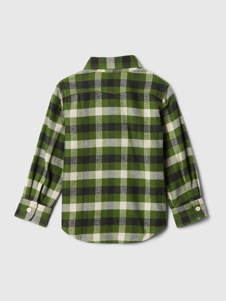Gap Green Organic Cotton Flannel Shirt (6mths-5yrs) - Image 2 of 3