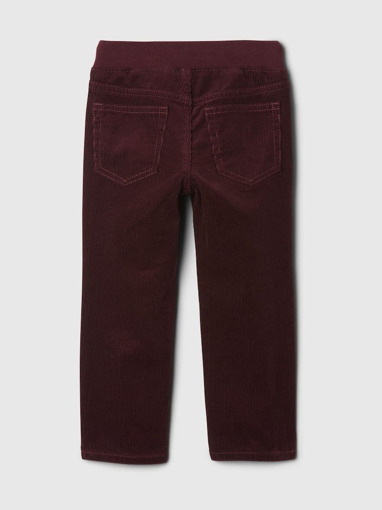 Gap Burgundy Red 90s Original Straight Corduroy Trousers (6mths-5yrs) - Image 2 of 2