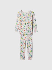 Gap Grey Lights Christmas Print Pyjamas (6mths-5yrs) - Image 1 of 3