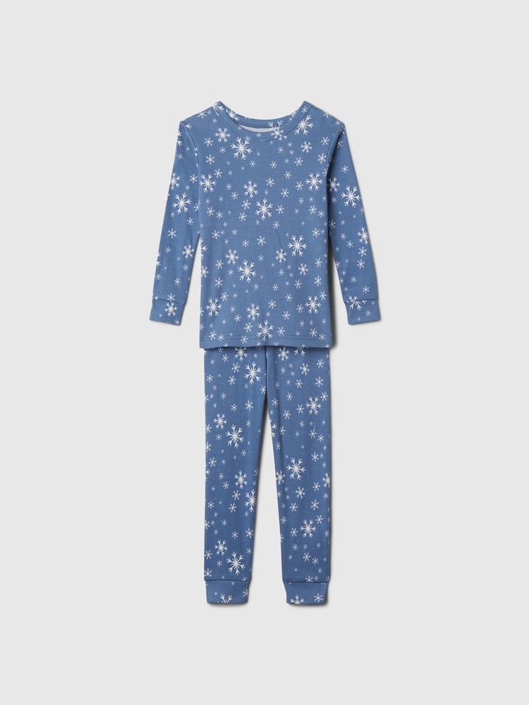 Gap Blue Snowflake Christmas Print Pyjamas (6mths-5yrs) - Image 1 of 3