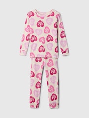 Gap Pink Barbie Heart Cotton Long Sleeve Pyjamas (12mths-5yrs) - Image 1 of 2