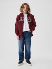 Gap Red Logo Sherpa-Lined Zip-Up Hoodie (4-13yrs) - Image 3 of 5