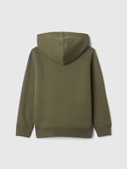 Gap Green Logo Sherpa-Lined Zip-Up Hoodie (4-13yrs) - Image 2 of 3