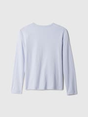 Gap Blue Long Sleeve Crew Neck Graphic T-Shirt (4-13yrs) - Image 2 of 3