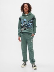 Gap Green Batman Vintage Soft Logo Hoodie (4-13yrs) - Image 3 of 5