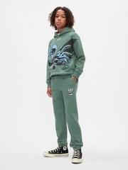 Gap Green Batman Vintage Logo Soft Fleece-Lined Joggers (4-13yrs) - Image 1 of 5