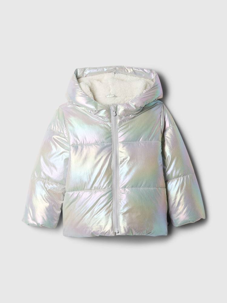 Gap Silver Shine Puffer Jacket (6mths-5yrs) - Image 1 of 3