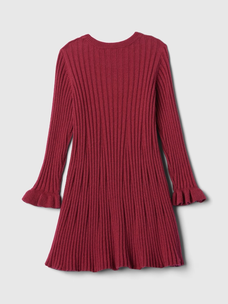 Gap Burgundy Red CashSoft Rib Jumper Dress (6mths-5yrs) - Image 3 of 3