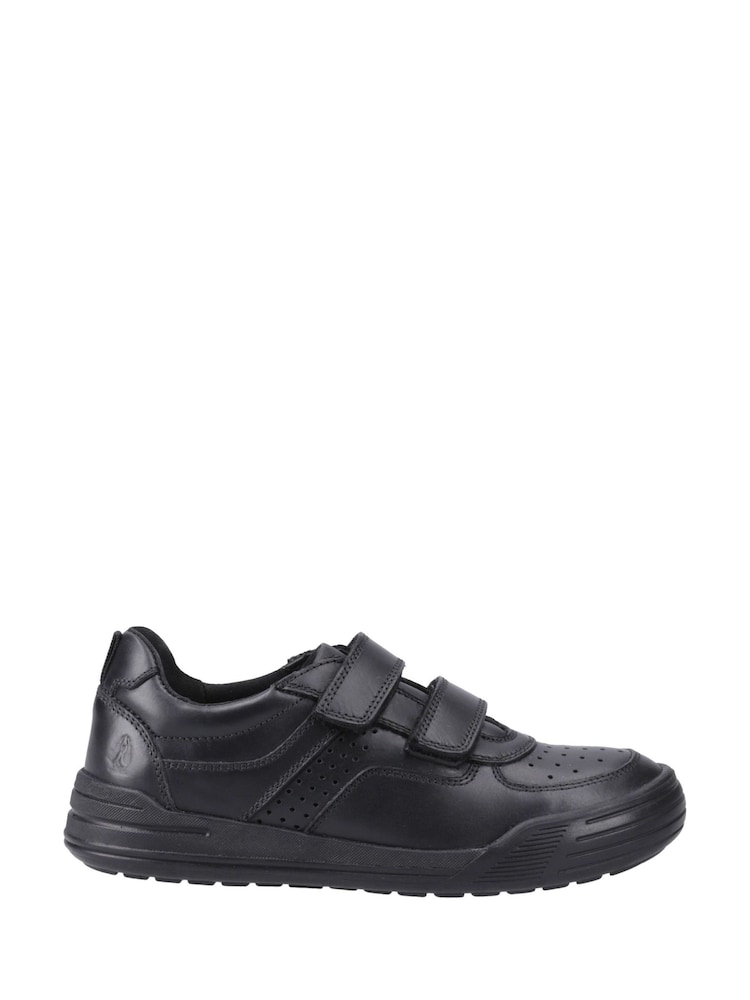 Hush Puppies Black Sully Touch Fastening Senior School Shoes - Image 1 of 4 Hush Puppies Black Sully Touch Fastening Senior School Shoes - Image 1 of 4