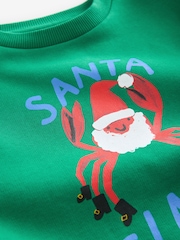Eleanor Bowmer Kids Oversized Verde Crăciun Santa Claws Hanorac - Imaginea 10 din 11
