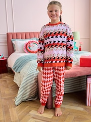 Eleanor Bowmer Red Christmas Santa Family Matching 100% Cotton Pyjamas - Image 1 of 11