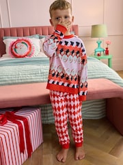 Eleanor Bowmer Red Christmas Santa Family Matching 100% Cotton Pyjamas - Image 2 of 11