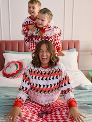 Eleanor Bowmer Red Christmas Santa Family Matching 100% Cotton Pyjamas - Image 3 of 11