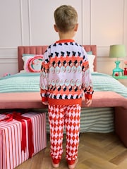 Eleanor Bowmer Red Christmas Santa Family Matching 100% Cotton Pyjamas - Image 7 of 11