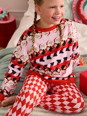 Eleanor Bowmer Red Christmas Santa Family Matching 100% Cotton Pyjamas - Image 8 of 11