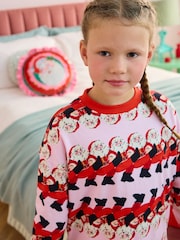 Eleanor Bowmer Red Christmas Santa Family Matching 100% Cotton Pyjamas - Image 9 of 11