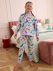 Eleanor Bowmer Blue Christmas Family Matching 100% Cotton Pyjamas - Image 1 of 5