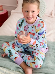 Eleanor Bowmer Blue Christmas Family Matching 100% Cotton Pyjamas - Image 4 of 5