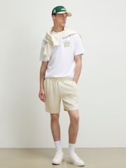 River Island White Regular Fit Court Crew T-Shirt - Image 1 of 4