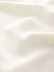 Cream Relaxed Fit Short Sleeve Overhead V-Neck Blouse - Image 6 of 7