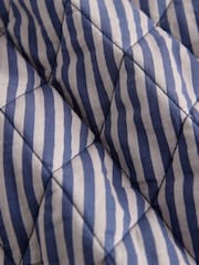 Lilac/Purple Abstract and Stripe Print Padded Reversible Tie Front 100% Cotton Gilet - Image 10 of 10