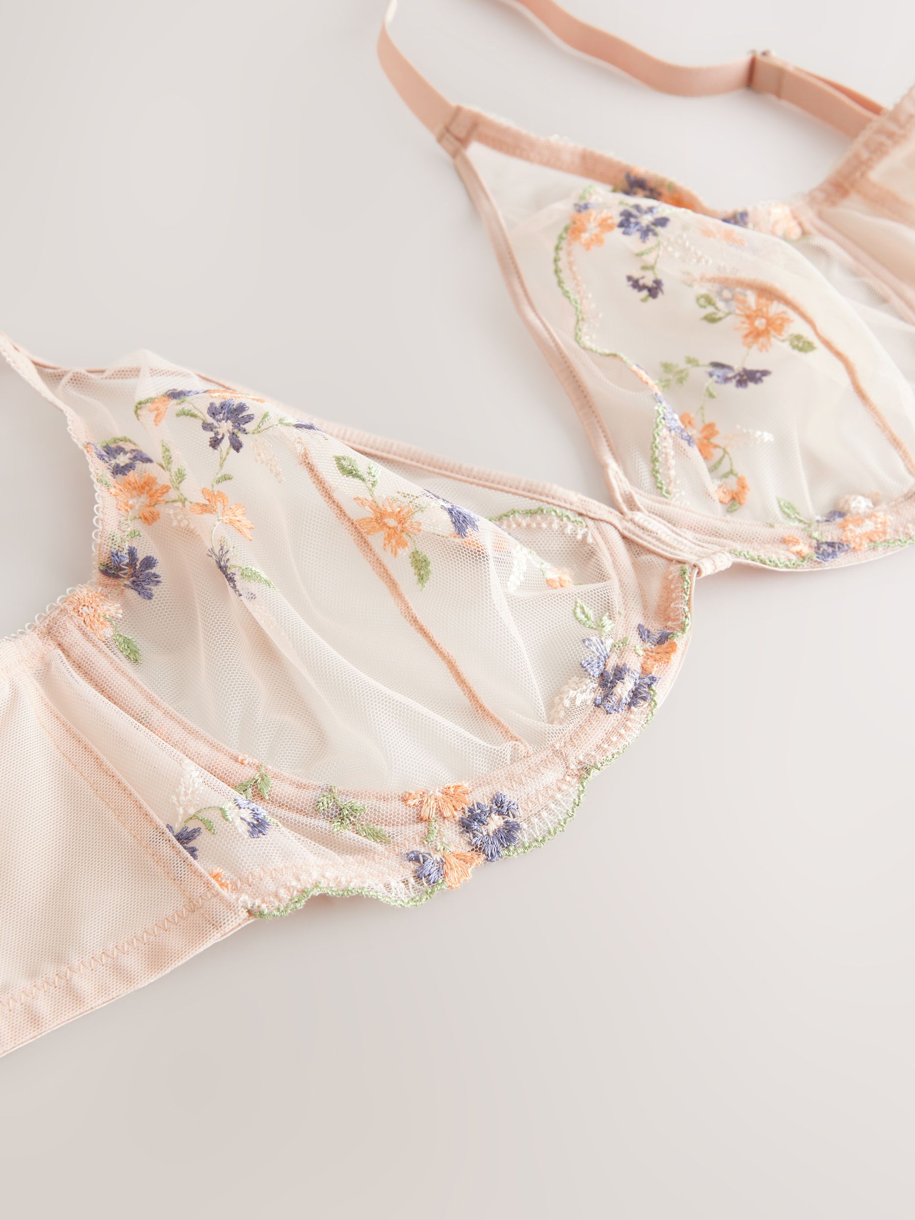 Elomi Brasier Charley Con Bordado Floral Para Mujer, Escote Bajo