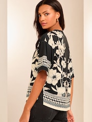 Lipsy Black Jersey Printed T-Shirt - Image 2 of 4