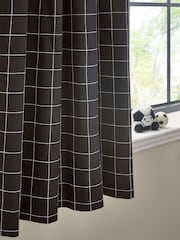 Mono Grid Eyelet Blackout Curtains - Image 3 of 5