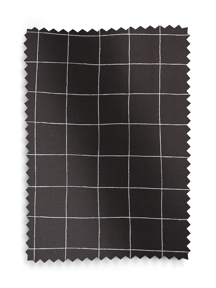 Mono Grid Eyelet Blackout Curtains - Image 5 of 5