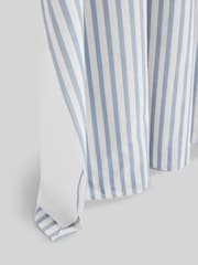 Blue Stripe Eyelet Blackout Curtains - Image 7 of 7