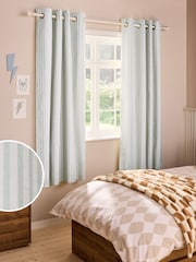 Sage Stripe Eyelet Blackout Curtains - Image 1 of 8