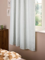 Sage Stripe Eyelet Blackout Curtains - Image 3 of 8