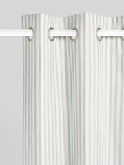 Sage Stripe Eyelet Blackout Curtains - Image 7 of 8