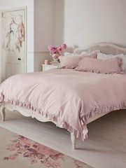 Shabby Chic by Rachel Ashwell® Pink Broderie Anglaise Ruffle Duvet Cover and Pillowcase Set - Image 1 of 5