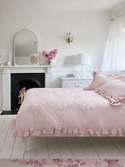 Shabby Chic by Rachel Ashwell® Pink Broderie Anglaise Ruffle Duvet Cover and Pillowcase Set - Image 2 of 5
