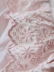 Shabby Chic by Rachel Ashwell® Pink Broderie Anglaise Ruffle Duvet Cover and Pillowcase Set - Image 4 of 5