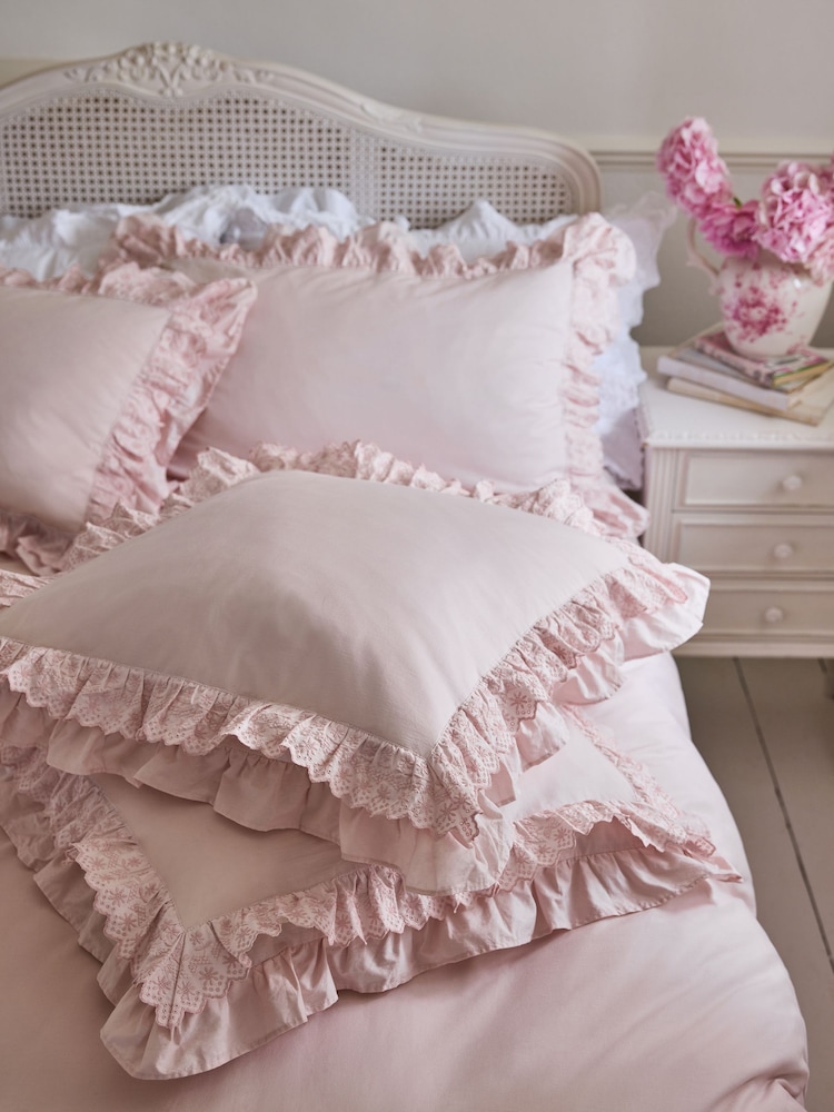 Shabby Chic by Rachel Ashwell® Broderie Anglaise Ruffle Count Pillowcases Set of 2 - Image 2 of 5