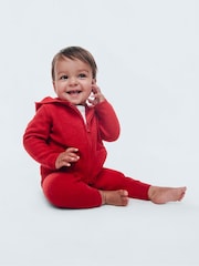 Gap Red CashSoft Bear Hoodie & Jogger Set (Newborn-24mths) - Image 1 of 4