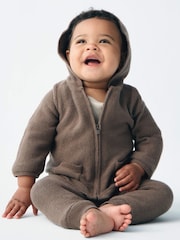 Marrón - Conjunto de pantalones de chándal y sudadera con capucha y diseño de oso en Cashsoft de Gap (recién nacido - 24 meses) - Imagen 1 de 4