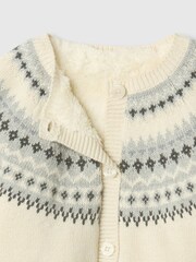 Gap Beige Fair Isle Cardigan & Hat Set (Newborn-24mths) - Image 3 of 3